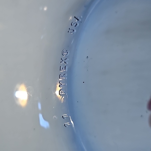 3 vintage PYREX plates. Blue and green. USA . - Picture 4 of 7